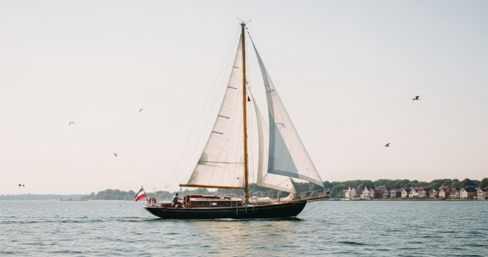 Segelyacht im Winterlager beschädigt