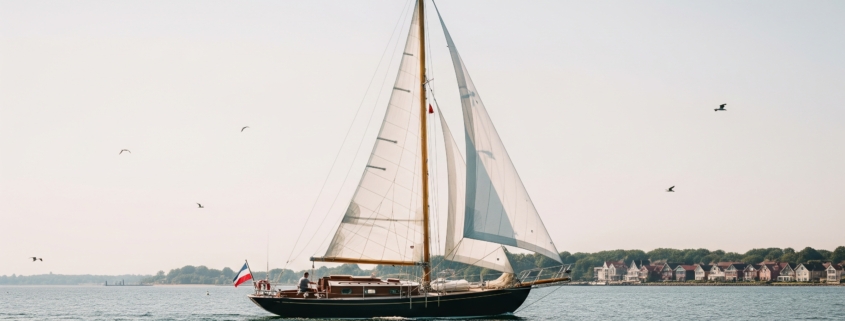 Segelyacht im Winterlager beschädigt